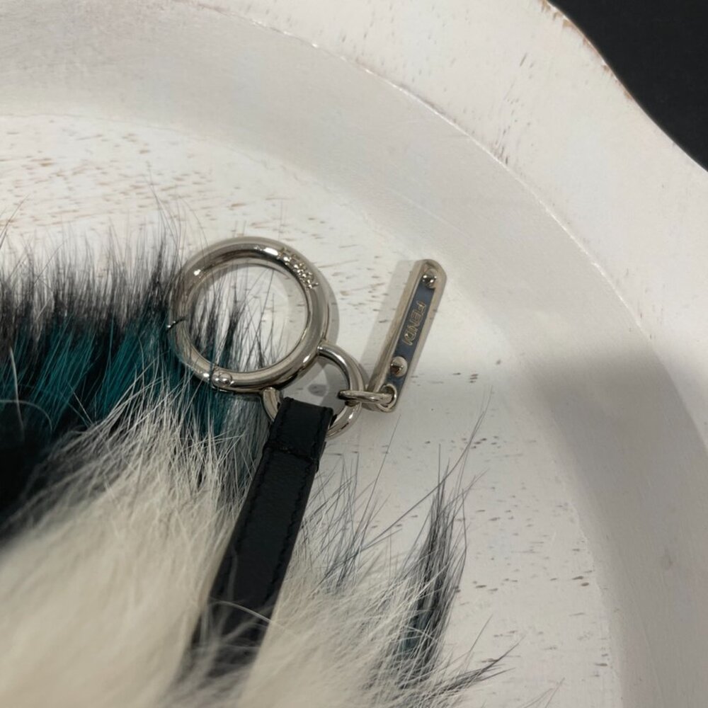 Fendi Fox Mink Fur Swarovski Strangee Monster Bag Charm Multi (JB1327) - Picture 2 of 5